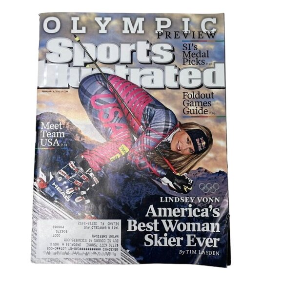 Sports Illustrated Magazine u February 8 2010 Vol 112 No 5 Team USA Lindsey Vonn - Picture 1 of 12